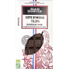 Tablette chocolat noir bio artisanal, Côte D'Ivoire 72.5%. Alain CHARTIER