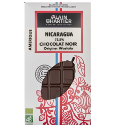Tablette chocolat noir bio, artisanal Nicaragua 72,5% | Alain CHARTIER