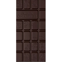 Tablette chocolat noir bio artisanal, Côte D'Ivoire 72.5%. Alain CHARTIER